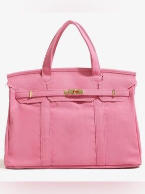 Boatkin Canvas Tote Bag in Pink